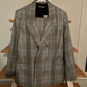New York and Company- plaid pants suit